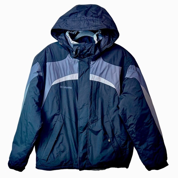 Columbia Other - Colombia Sportswear Hooded Black Gray Waterproof Ski Snowboard Men’s Jacket Sz L